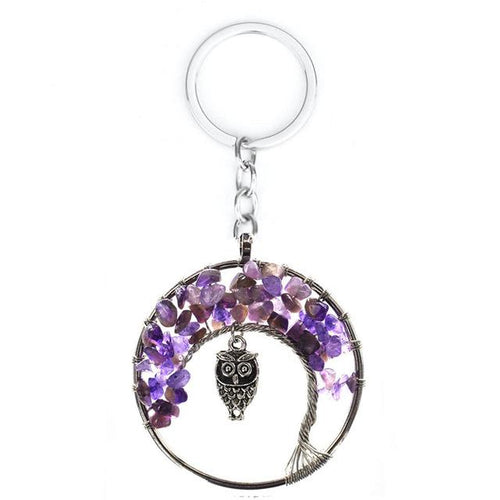 Load image into Gallery viewer, 7 Chakra Tree of Life Keychain
