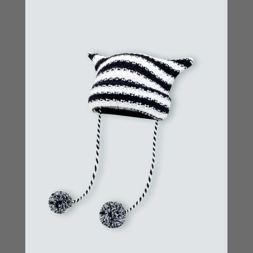 Load image into Gallery viewer, Striped Knitted Wool Winter Beanie
