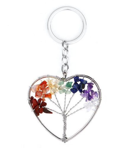 7 Chakra Tree of Life Keychain