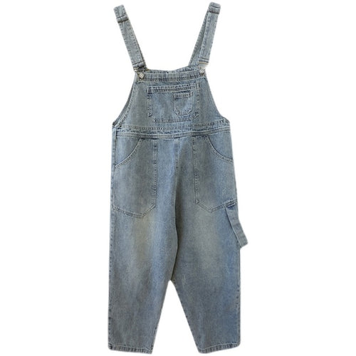 Load image into Gallery viewer, Washed Pockets Denim Jumpsuits
