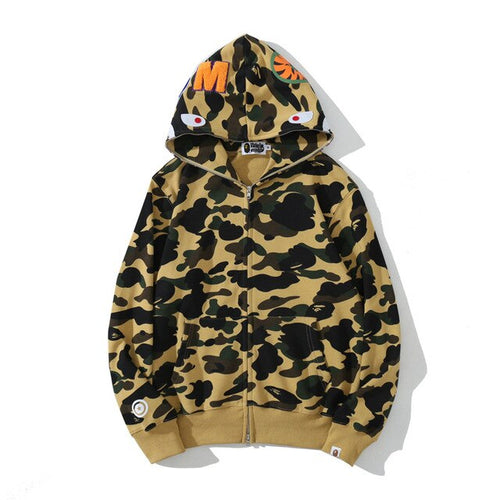 Load image into Gallery viewer, Anime Hoodie Shark Camo Full Zip
