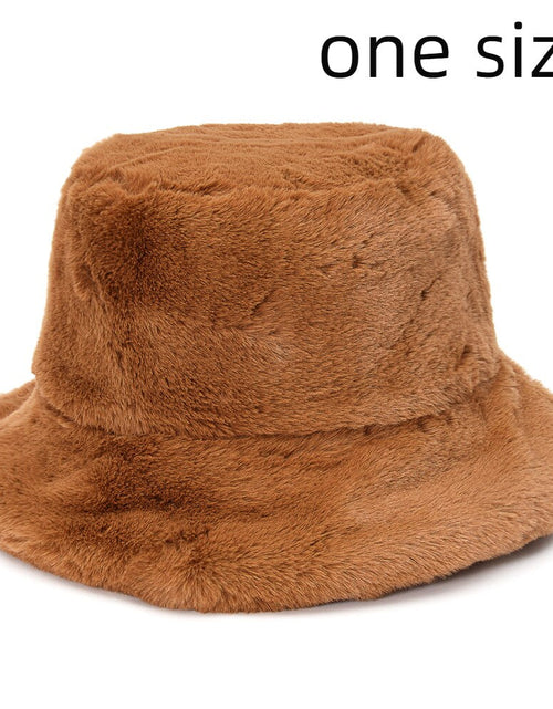 Load image into Gallery viewer, Winter Cow Leopard Faux Fur Fluffy Bucket Hats
