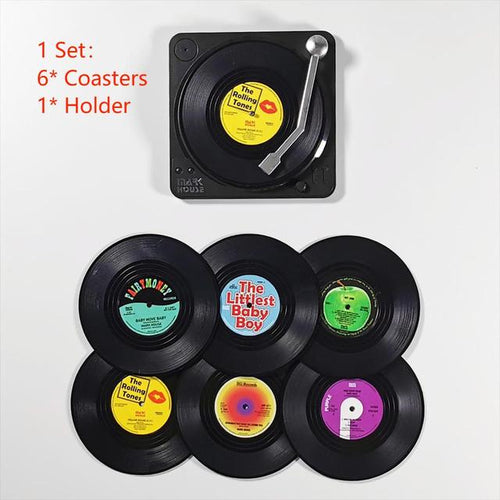 Load image into Gallery viewer, Vinyl Record Player Coasters
