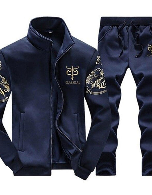 Load image into Gallery viewer, Men&#39;s Zipper Sweat Suit Set
