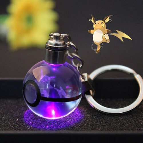 Load image into Gallery viewer, Anime LED Crystal Keychain
