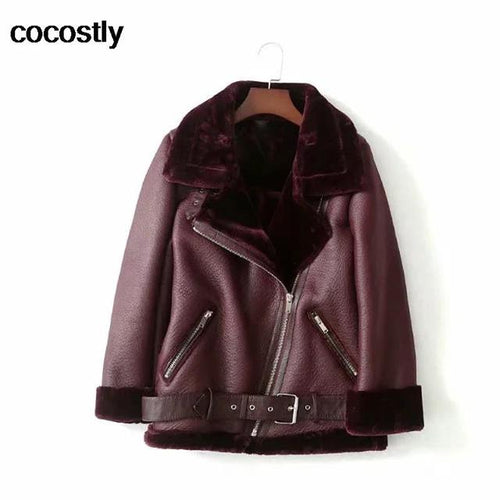 Load image into Gallery viewer, High Quality Woman&#39;s Faux Leather Fur Coat
