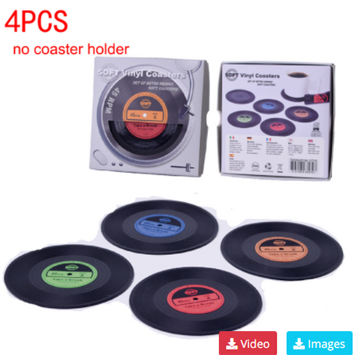 Load image into Gallery viewer, Vinyl Record Player Coasters
