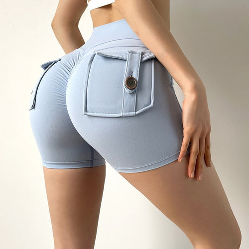 Load image into Gallery viewer, High Waist Workout Push Up Shorts
