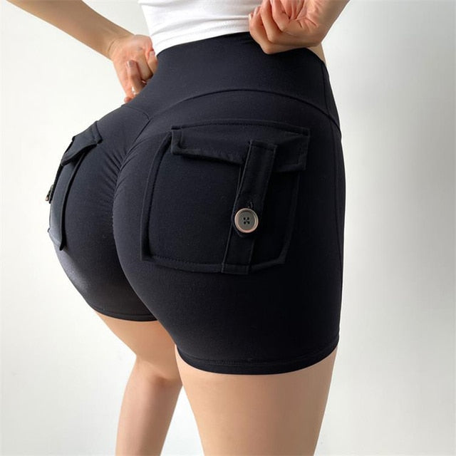 High Waist Workout Push Up Shorts