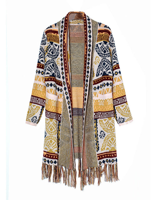 Load image into Gallery viewer, Ethnic Fringe Cardigan
