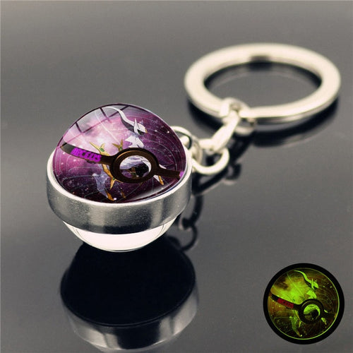 Load image into Gallery viewer, Glass Ball Pendant Cartoon Keychain
