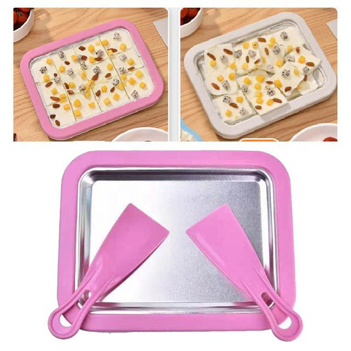 Load image into Gallery viewer, Ice Cream Roller Plate with 2 Spatulas
