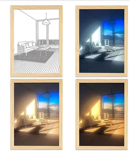 Wooden Atmospheric Wall Lamp