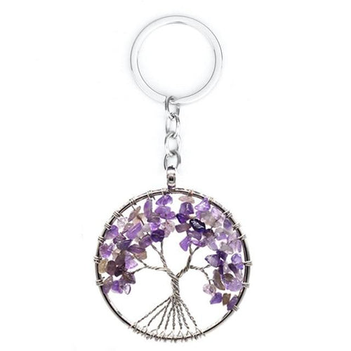 Load image into Gallery viewer, 7 Chakra Tree of Life Keychain
