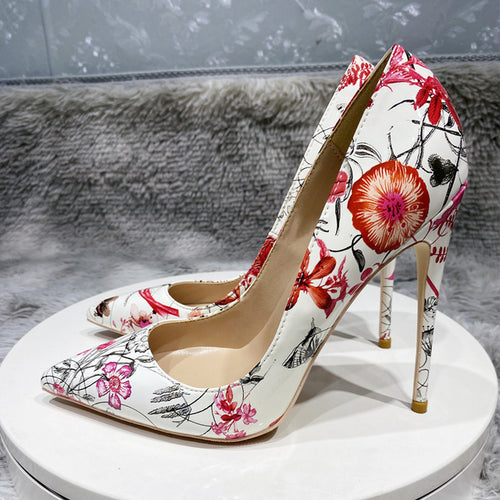 Load image into Gallery viewer, Veowalk Flowers Stiletto Pumps
