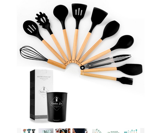 Load image into Gallery viewer, Non Stick Pot Spatula And Spoon
