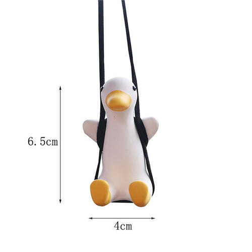 Load image into Gallery viewer, Gypsum Cute Anime Car Accessory Swing Duck Pendant
