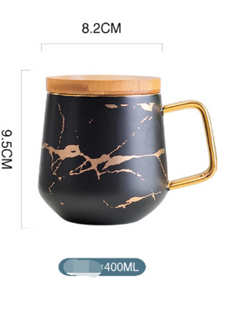 Load image into Gallery viewer, Coffee Mugs Marble Gold Inlay
