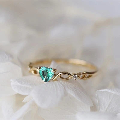 Load image into Gallery viewer, Huitan Simple Heart Ring
