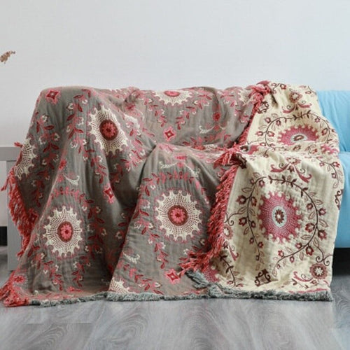 Load image into Gallery viewer, Cotton Sofa Throw Blanket
