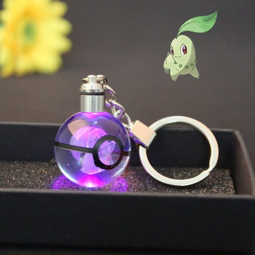 Load image into Gallery viewer, Anime LED Crystal Keychain
