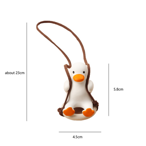 Load image into Gallery viewer, Gypsum Cute Anime Car Accessory Swing Duck Pendant
