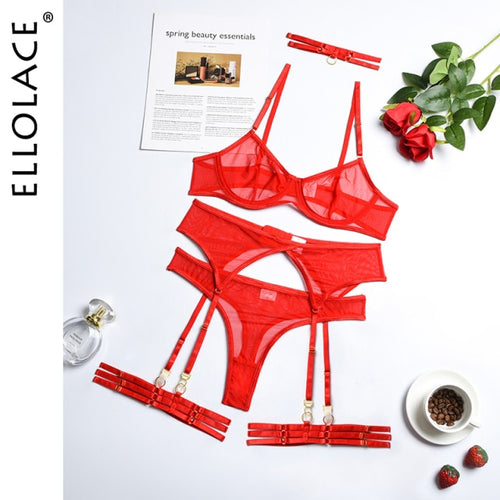 Load image into Gallery viewer, 4 Pieces Sexy Erotic Lingerie
