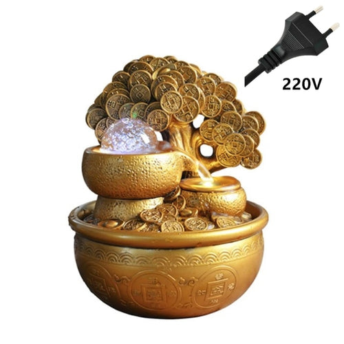 Load image into Gallery viewer, Gold Money Tree Water Fountain
