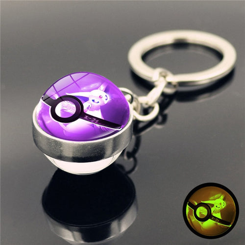 Load image into Gallery viewer, Glass Ball Pendant Cartoon Keychain
