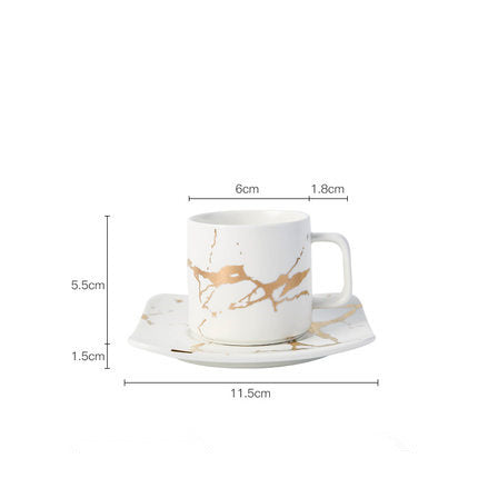 Load image into Gallery viewer, Coffee Mugs Marble Gold Inlay
