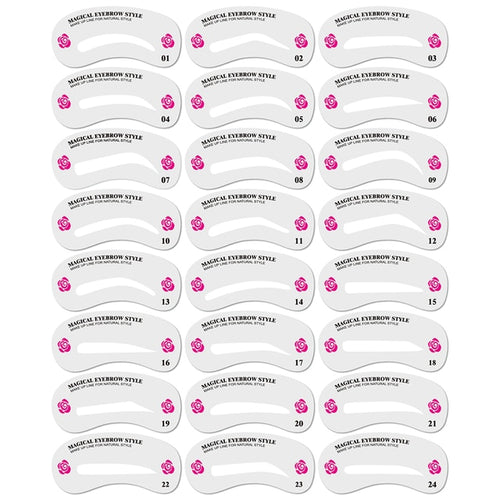 Load image into Gallery viewer, 12Styles Reusable DIY Eyebrow Stencil Set
