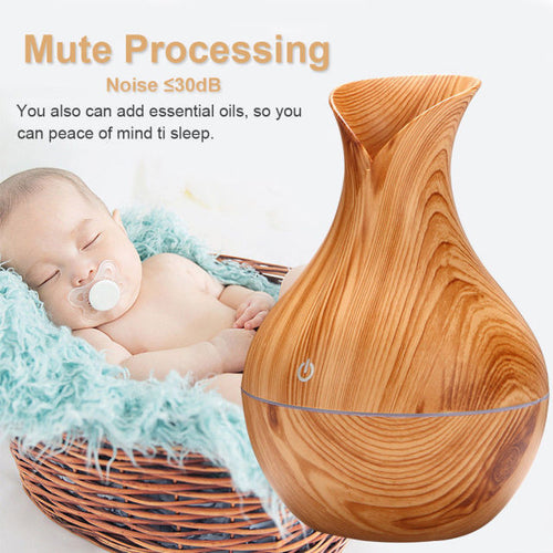 Load image into Gallery viewer, Vase Shape Wood Grain Humidifier
