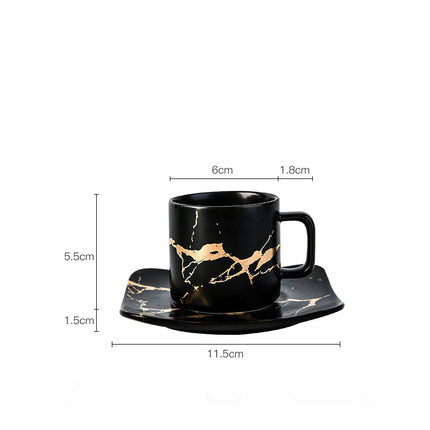 Load image into Gallery viewer, Coffee Mugs Marble Gold Inlay
