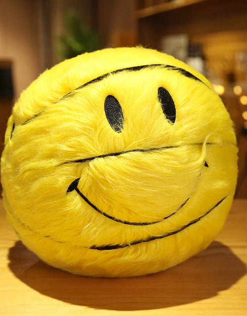 Load image into Gallery viewer, Smile Basketball Plushie Throw Pillow
