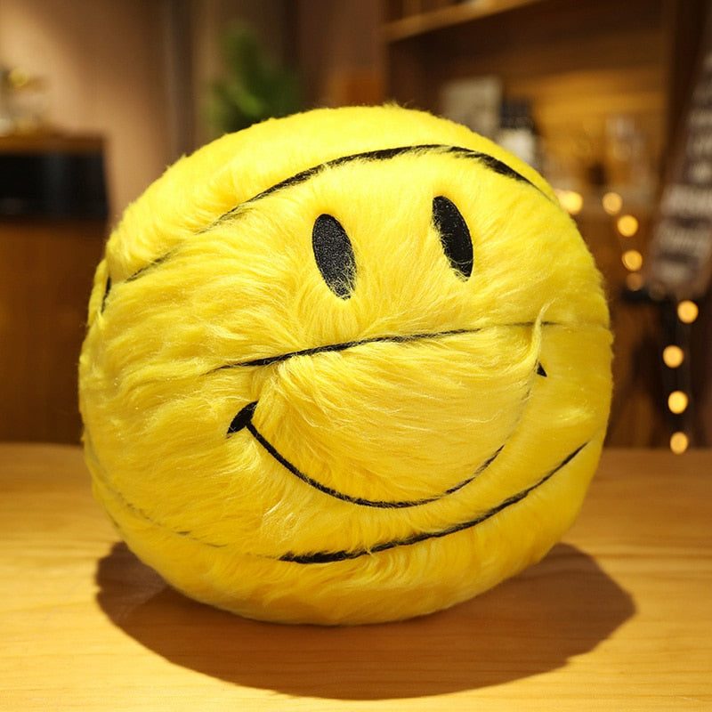 Smile Basketball Plushie Throw Pillow