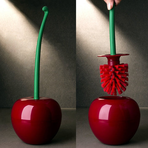 Load image into Gallery viewer, Cherry Shape Toilet Brush Holder Set
