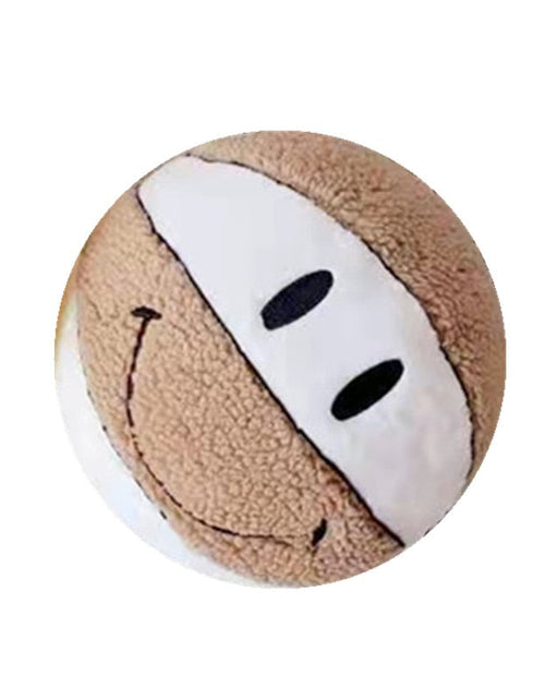 Load image into Gallery viewer, Smile Basketball Plushie Throw Pillow
