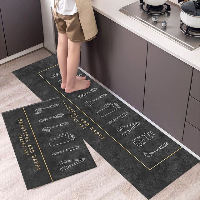 Tableware Pattern Floor Mat