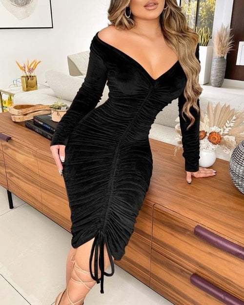 Load image into Gallery viewer, Pencil Velvet Dress
