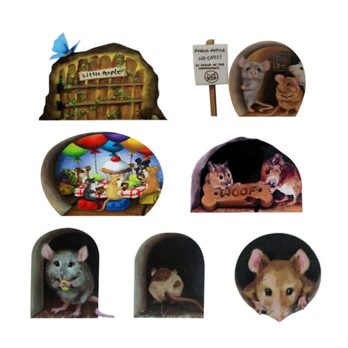 Load image into Gallery viewer, Funny Mouse Hole Wall Stickers
