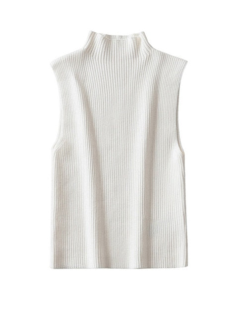 Load image into Gallery viewer, Ribbed Knit High Neck Sleeveless
