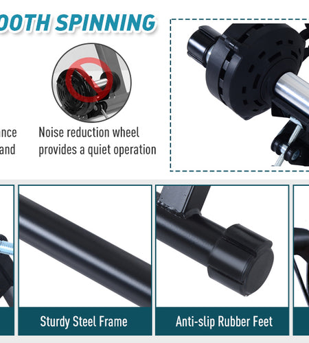 Soozier Indoor Magnetic Bike Bicycle Trainer Stand 5 Level Resistance