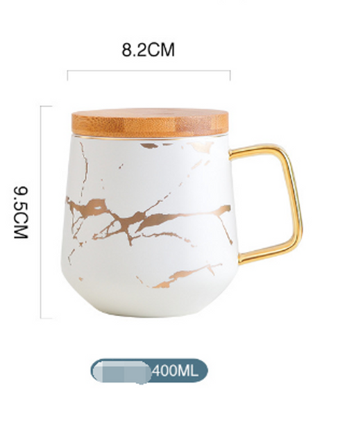 Load image into Gallery viewer, Coffee Mugs Marble Gold Inlay
