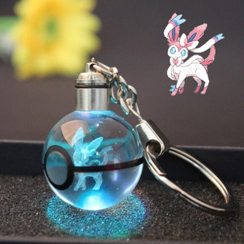 Load image into Gallery viewer, Anime LED Crystal Keychain
