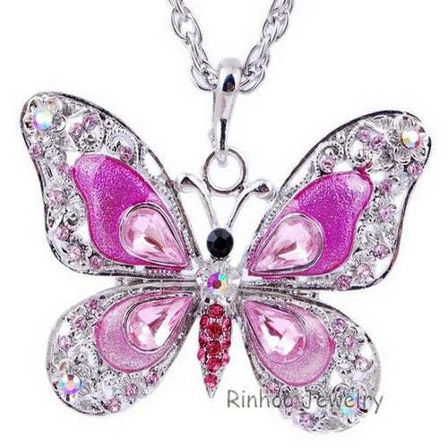 Load image into Gallery viewer, Colorful Butterfly Necklace
