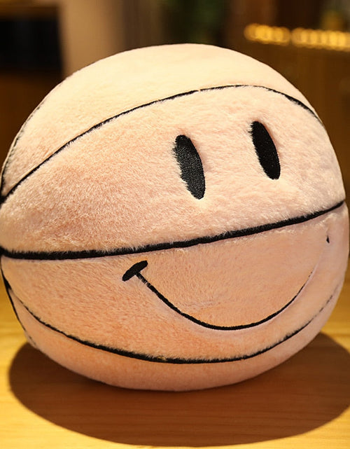 Load image into Gallery viewer, Smile Basketball Plushie Throw Pillow
