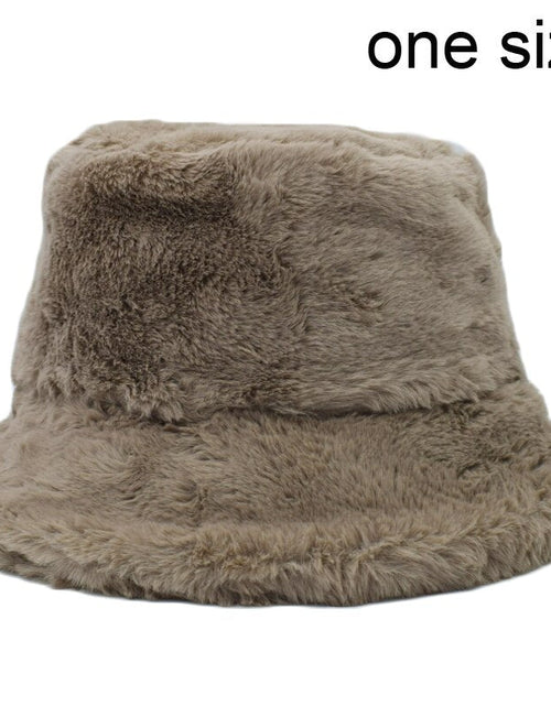 Load image into Gallery viewer, Winter Cow Leopard Faux Fur Fluffy Bucket Hats
