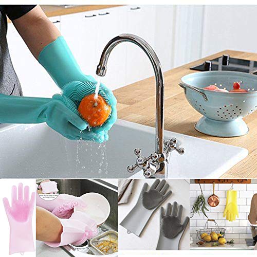 Load image into Gallery viewer, 1 Pair Silicone Dishwashing Scrubber
