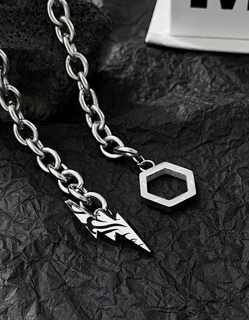 Load image into Gallery viewer, Lightning Hexagon Steel Necklace
