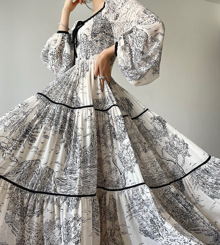 Tasha's Garden French Long Dress